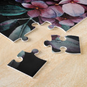 Puzzle Aquarelle florale foncée Design sans joint (Côté)
