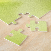 Puzzle Aquarelle florale iris violet vert (Côté)