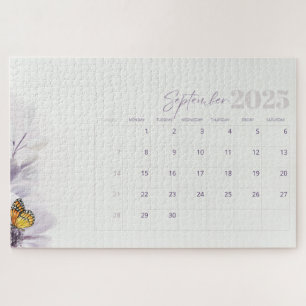 Puzzle Aquarelle florale mauve 2025