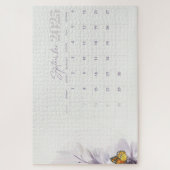 Puzzle Aquarelle florale mauve 2025 (Vertical)
