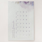 Puzzle Aquarelle florale mauve 2025 (Vertical)
