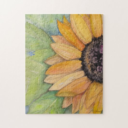 Puzzle Aquarelle florale tournesol rustique  (Vertical)