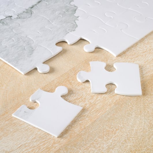 Puzzle Aquarelle Forêt de sapins rustiques hiver (Côté)