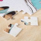 Puzzle Aquarelle Glamor : Mode Motif sans couture (Côté)