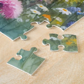 Puzzle Aquarelle Goldendoodle Chien Champ Fleur sauvage (Côté)