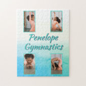 Puzzle Aquarelle Gradient Nom personnalisé, Sport & Photo (Vertical)