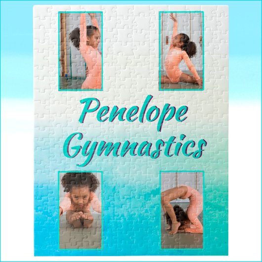 Puzzle Aquarelle Gradient Nom personnalisé, Sport & Photo