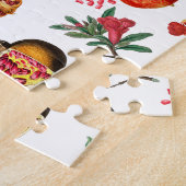 Puzzle Aquarelle grenade Motif de fruits méditerranéen (Côté)