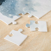 Puzzle Aquarelle Highland Cow Winter Scene (Côté)