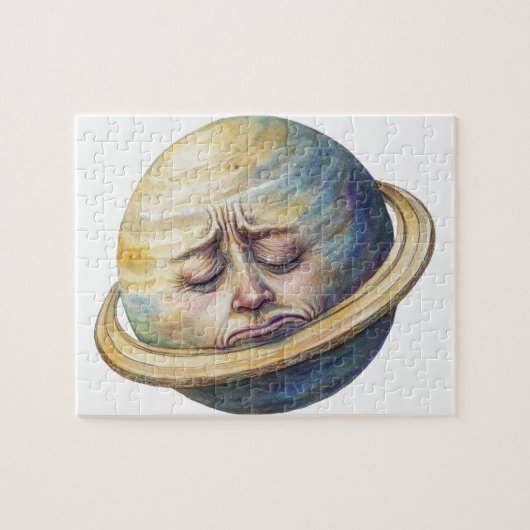 Puzzle Aquarelle Illustration céleste Saturne (Horizontal)