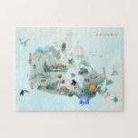 Puzzle Aquarelle illustrée Carte de l'art canadien<br><div class="desc">Un art parfait pour tous ceux qui aiment le Canada.Ajoutez votre libellé personnalisé à cette conception en utilisant les zones "Modifier ce modèle de conception" situées à droite de l'élément, ou cliquez sur le bouton bleu "Customiser" pour arranger le texte, modifier les polices et les couleurs et ajouter des informations...</div>