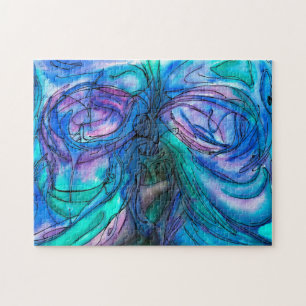 Puzzle Aquarelle Imaginaire bleu