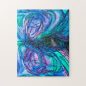Puzzle Aquarelle Imaginaire bleu (Vertical)