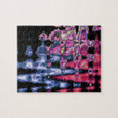 Puzzle Aquarelle jolie violette, gris cendré et noire (Horizontal)