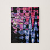 Puzzle Aquarelle jolie violette, gris cendré et noire (Vertical)