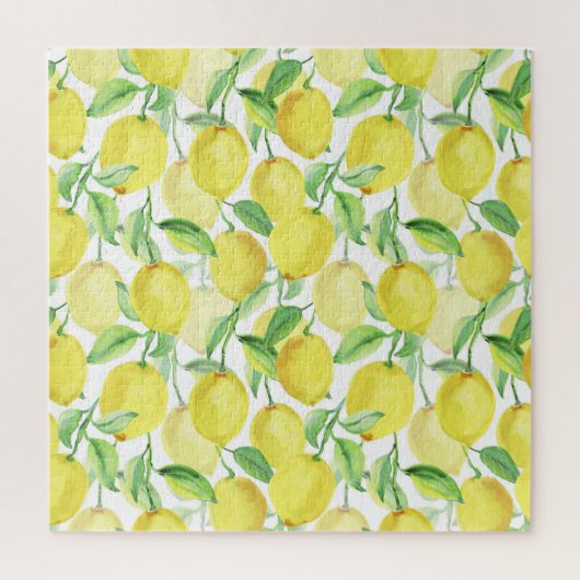 Puzzle Aquarelle juteuse : peinture citron vibrante (Vertical)