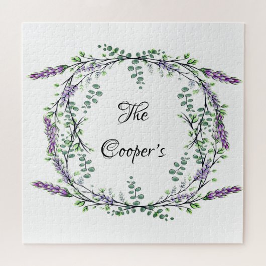 Puzzle Aquarelle lavande eucalyptus bohobotanique (Horizontal)