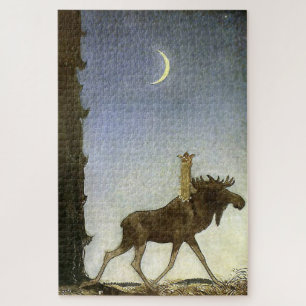 Puzzle Aquarelle « Leap the Elk » de John Bauer