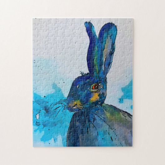 Puzzle Aquarelle lièvre lapin (Vertical)