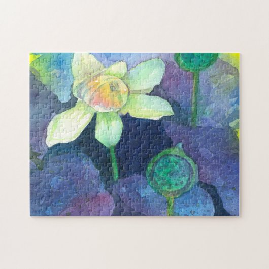 Puzzle Aquarelle Lotus Fleur (Horizontal)