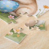 Puzzle Aquarelle mignonne lapins de Pâques heureux Pâques (Côté)
