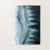 Puzzle Aquarelle Misty Mountain Range (Vertical)
