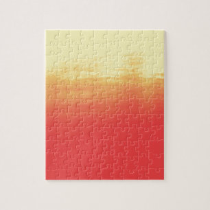Puzzle Aquarelle moderne d'Ombre rouge et jaune