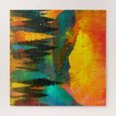 Puzzle Aquarelle Monts Bois Panneau Boîte en bois Prin ac (Horizontal)