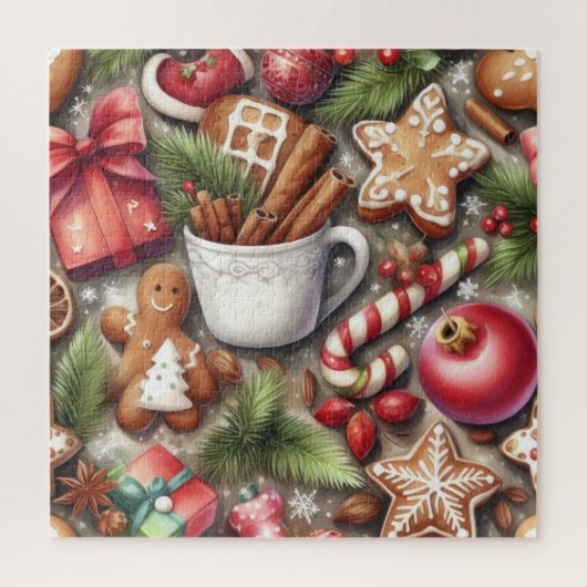 Puzzle Aquarelle Motifs de Noël (Vertical)