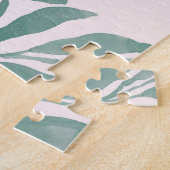 Puzzle Aquarelle Nature Thématique Avec Fleur Turquoise E (Côté)