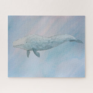 Puzzle Aquarelle Ocean Blue Whale