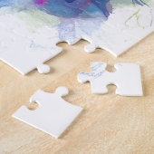 Puzzle Aquarelle Océan Dauphins Fleurs Tropicales (Côté)