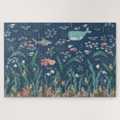 Puzzle Aquarelle Océan Kelp Forest Rechercher et trouver  (Horizontal)