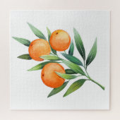 Puzzle Aquarelle Orange Fruits : Branches Isolées. (Horizontal)