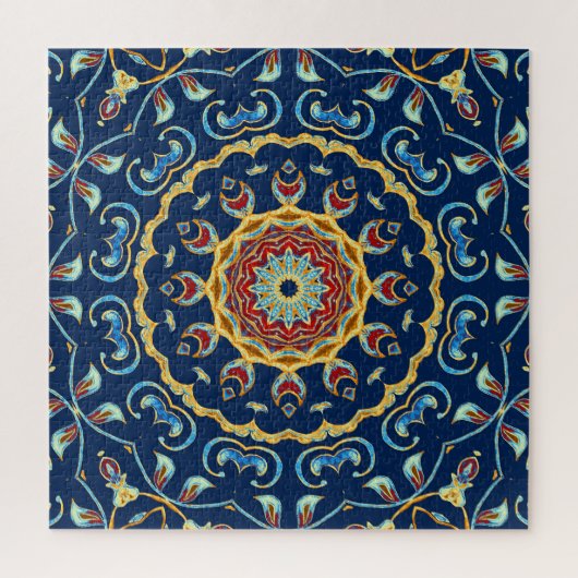 Puzzle Aquarelle orientale moquette Mandala florale (Vertical)