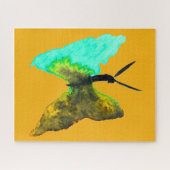 Puzzle Aquarelle papillon aqua joli (Horizontal)