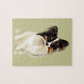 Puzzle Aquarelle Papillon Chien Animal de compagnie migno (Horizontal)