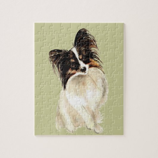 Puzzle Aquarelle Papillon Chien Animal de compagnie migno (Vertical)