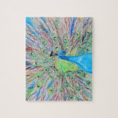 Puzzle Aquarelle Peacock peinture (Vertical)