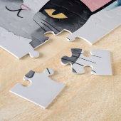 Puzzle Aquarelle Peint Colorful Chat Collage (Côté)