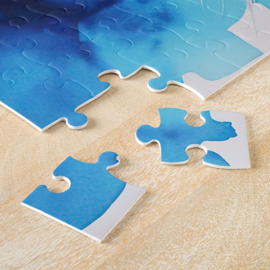 Puzzle Aquarelle Peint Colorful Chat Collage (Côté)