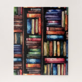 Puzzle Aquarelle Peinte de la pile de livres de lecture (Vertical)