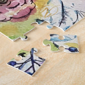 Puzzle Aquarelle peinture à la main design floral (Côté)