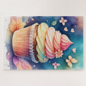 Puzzle Aquarelle Peinture Cupcake (Horizontal)