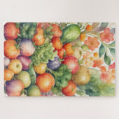 Puzzle Aquarelle Peinture de légumes assortis (Horizontal)
