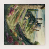 Puzzle Aquarelle Peinture de Storybook Château médiéval (Horizontal)