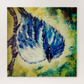 Puzzle Aquarelle - Petit Oiseau bleu (Horizontal)