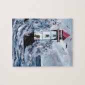 Puzzle Aquarelle phare et tempête (Horizontal)