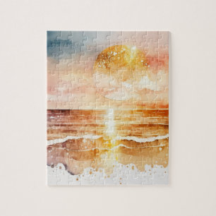 Puzzle Aquarelle Plage Design 1