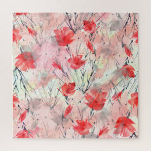 Puzzle Aquarelle Plantes Herbes Motif